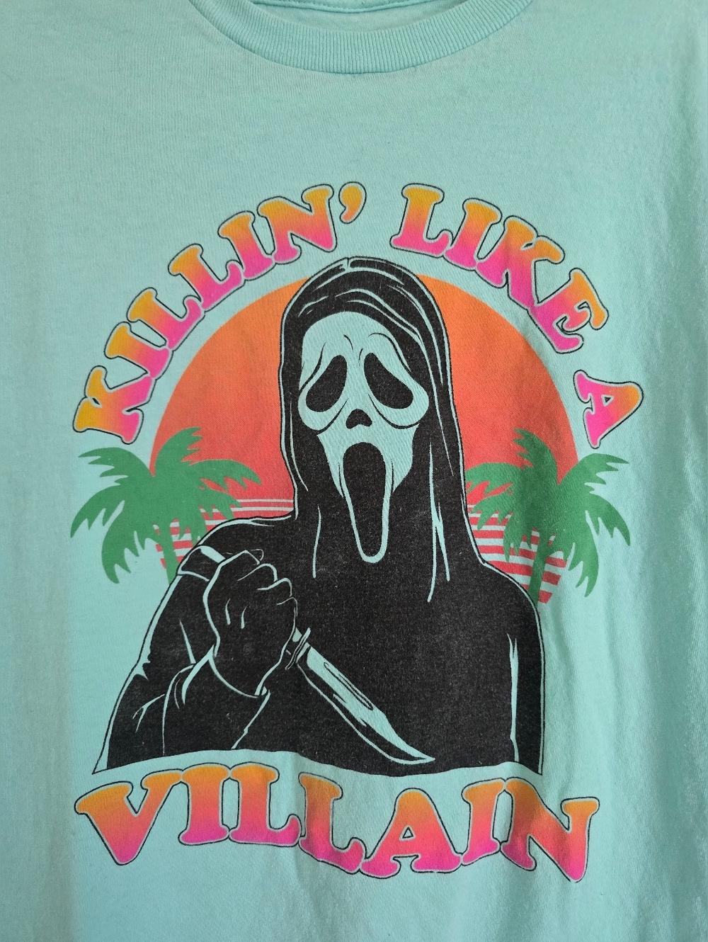 Ghostface “Killin’ Like a Villain” Graphic Tee Size L Horror Halloween Shirt - Picture 2 of 4